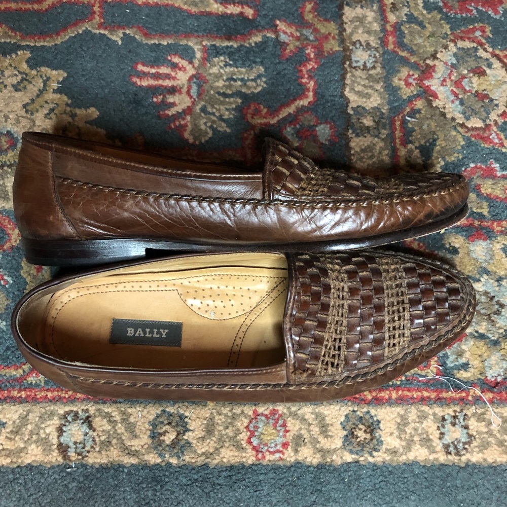Brown leather Bally casual shoes